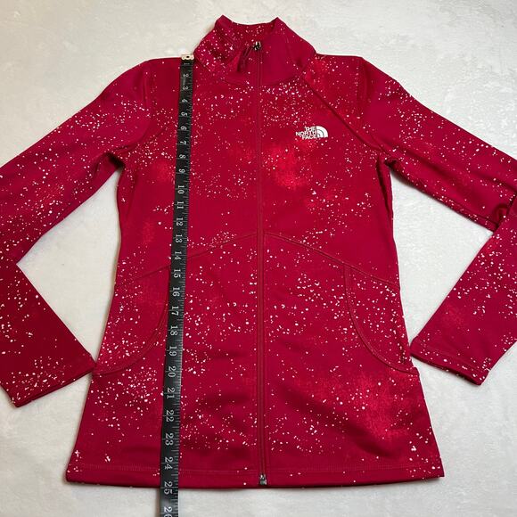 The North Face Mock Neck Full Zip Jacket Size X-Small Lightweight Spotted Print - Picture 10 of 10
